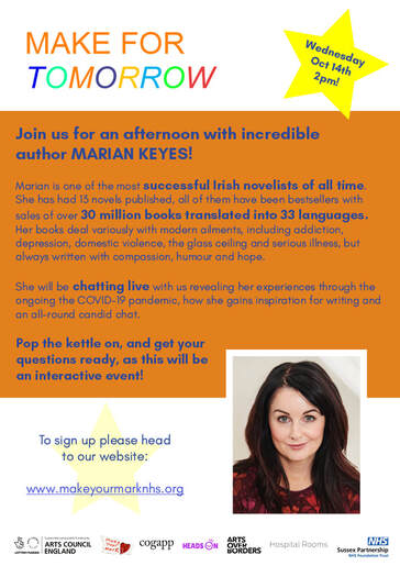 Join us for an afternoon with incredible author MARIAN KEYES!  Marian is one of the most successful Irish novelists of all time.  She has had 13 novels published, all of them have been bestsellers with sales of over 30 million books translated into 33 languages.  Her books deal variously with modern ailments, including addiction, depression, domestic violence, the glass ceiling and serious illness, but always written with compassion, humour and hope.   She will be chatting live with us revealing her experiences through the ongoing the COVID-19 pandemic, how she gains inspiration for writing and an all-round candid chat.  Pop the kettle on, and get your  questions ready, as this will be  an interactive event!Picture